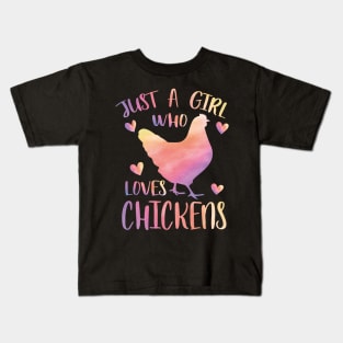 Just a girl who loves Chickens Kids T-Shirt